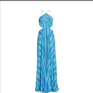 AMUR JANET PLEATED STRIPED GOWN SIZE 12